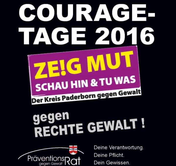 Grafik zu den Couragetagen 2016